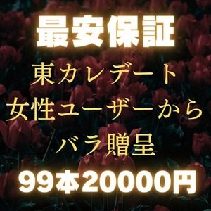 【最安保証・東カレデート専用】バラ99本🌹女性から贈呈で注目度＆マッチ率UP✨