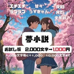 お試し★夢小説2,000文字1,000円