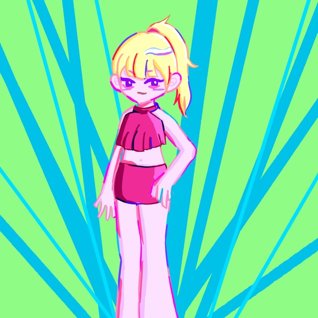 ポップな女の子イラスト