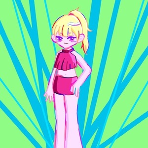ポップな女の子イラスト