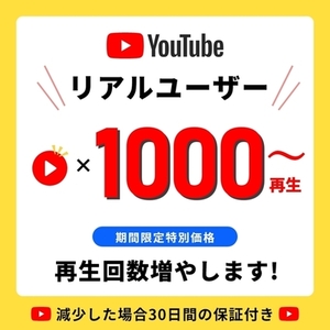 【秘密厳守】【特別価格】YouTube動画の再生回数を増やします