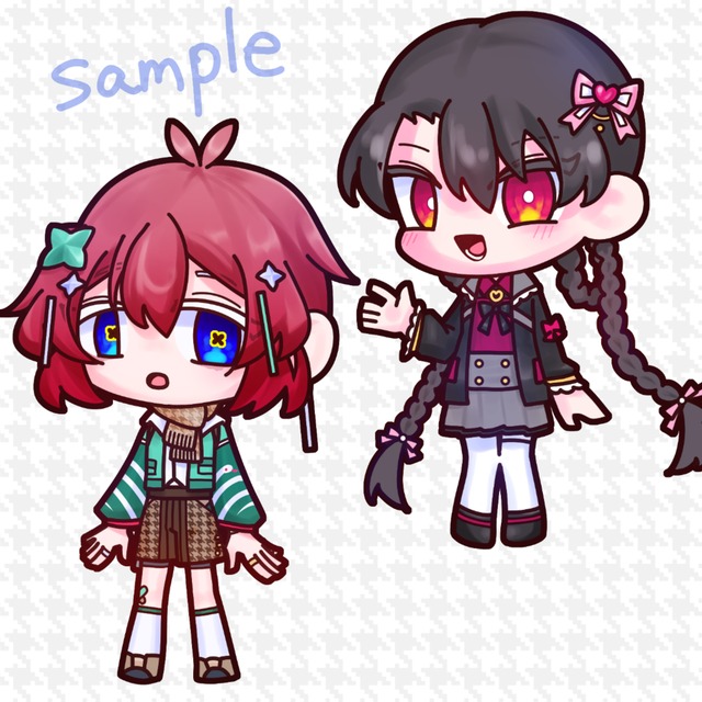 柔らかいタッチのSDキャラ描きます