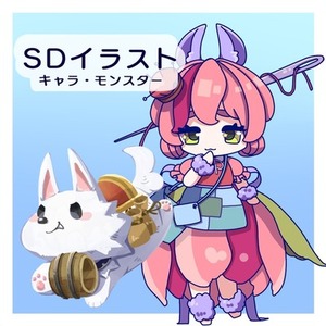 SNSアイコン等に使えるデフォルメイラスト