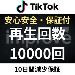 【初出品割引中！】TikTokの再生回数を10,000回増加させます