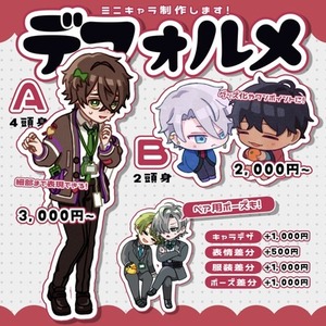 デフォルメキャライラスト制作します！【2頭身・４頭身】