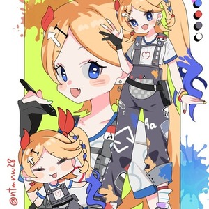 かわいいデフォルメ調の詰め込みイラスト