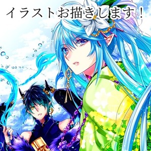 同人などの小説の挿絵・表紙絵を製作します。