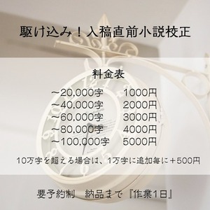 駆け込み！入稿直前小説校正