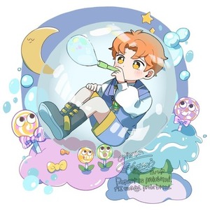 ヴィネット風イラスト！グッズや記念イラストにピッタリ！