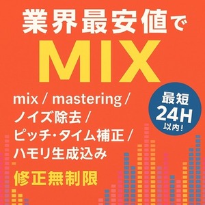 おそらく業界最安値でMIXします！