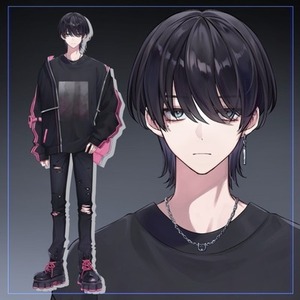 Vtuber用パーツ分け立ち絵イラスト（モデリングなし）