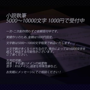 小説執筆ご依頼受付(実績作り中)