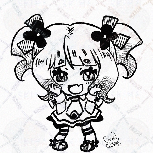 モノクロイラスト