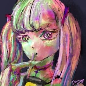 SNSアイコン ちょっと変わった画風の可愛い女の子