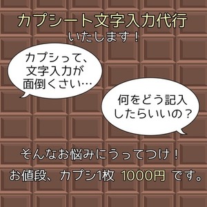 カプシート文字入力代行