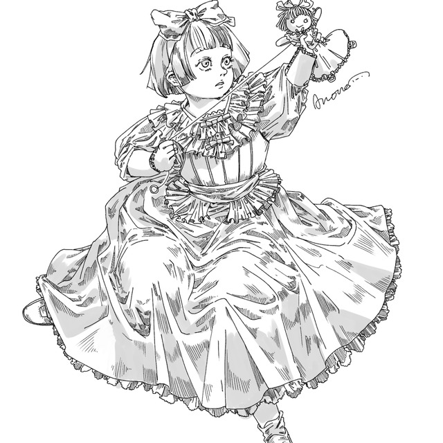 個人様向け　商業利用不可　白黒イラスト作成