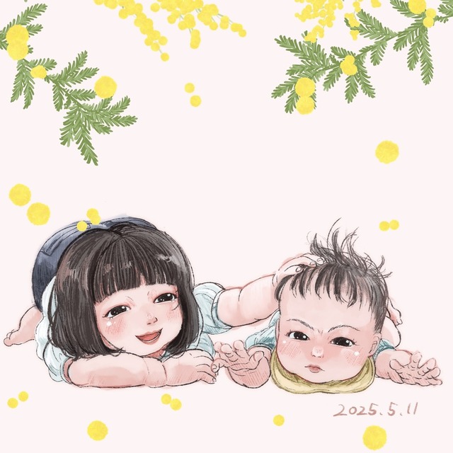 写真を元に似顔絵を描きます