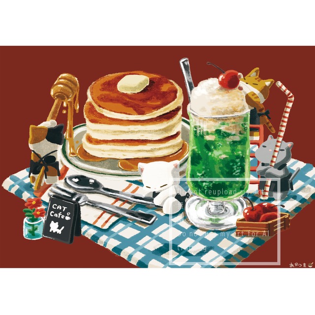 たくさんな食べ物イラスト