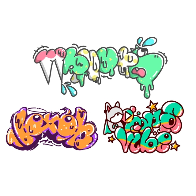 最短即日！個性的でポップなグラフィティロゴを作成します！