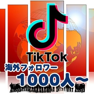 TikTok 海外フォロワー1000人〜 外国人 tiktokフォロワー