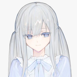 f*X様 アナログイラスト 手描きイラスト 色紙 ブルーホワイト 初音ミク アナログ 手描き イラスト 色紙 - メルカリ