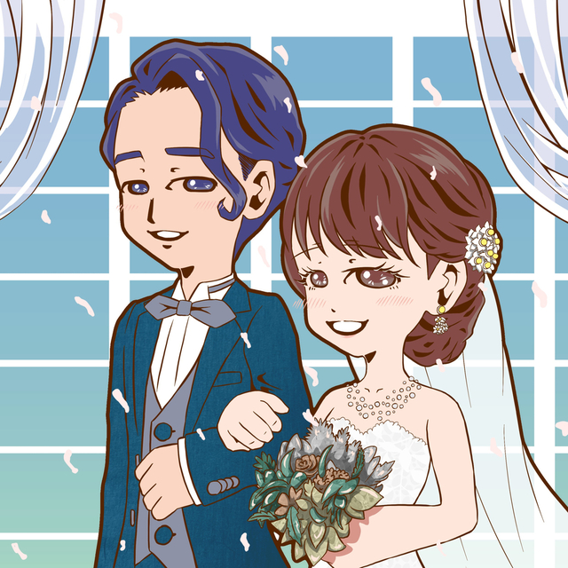 結婚式・記念日の思い出を温かなイラストにします