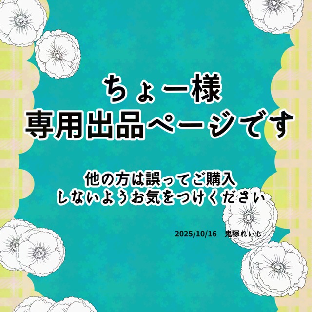 ちょー様用専用出品になります