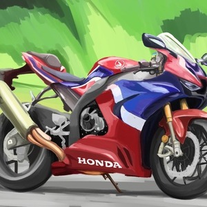 バイクのイラスト描きます