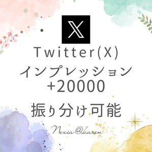 X（旧Twitter）表示回数2万回増やします！インプレッション数増加を支援！