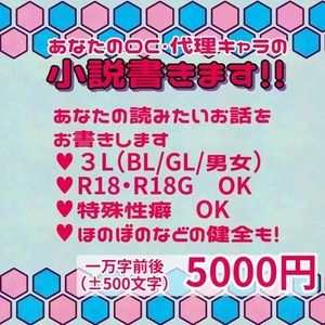 10000字の小説をお書きします！
