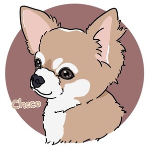 単色背景で使いやすい！愛犬のお顔デフォルメイラスト描きます🐶