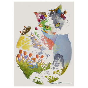 手描き一枚絵(透明水彩)