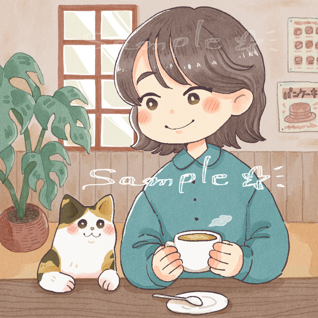 🌿やわらかタッチのアイコンイラスト（似顔絵もOK）