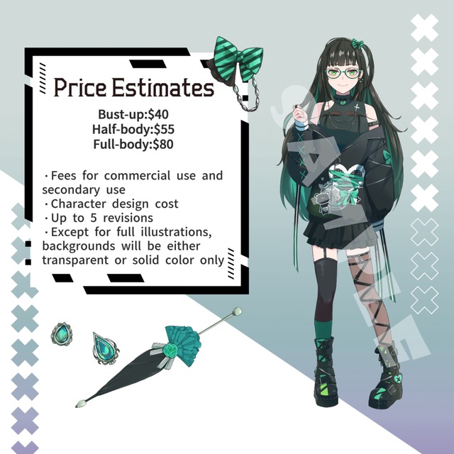 캐릭터 디자인 & 전신 아트 상품 이미지 2번째