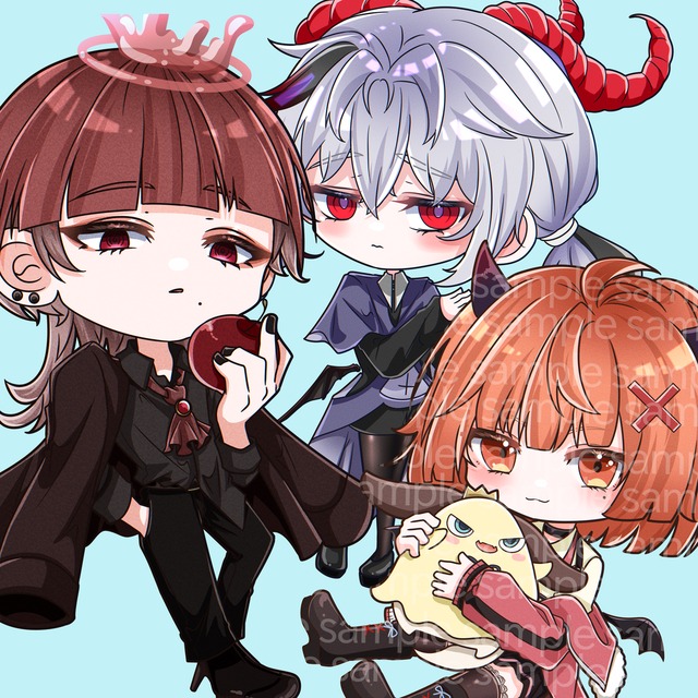 ミニキャライラスト【アイコン、ヘッダー、グッズ制作などに！】