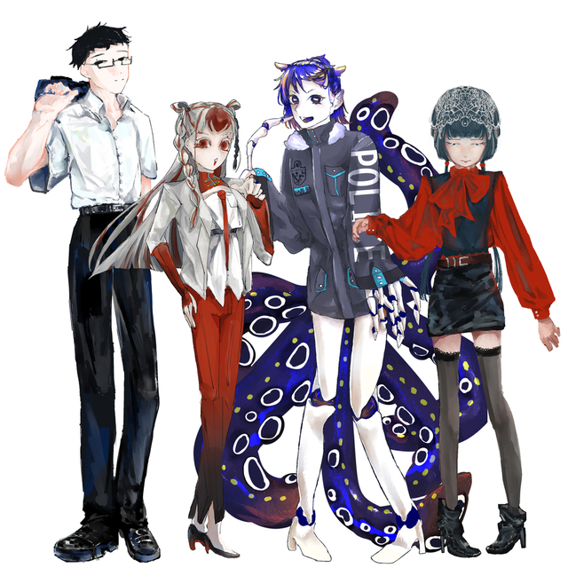 TRPG用立ち絵 厚塗り