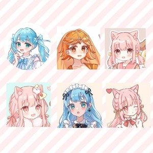 かわいい系！SNS等のアイコン用イラスト！