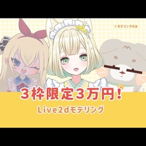 【先着3枠限定】３万円で配信向けLive2dモデリング承ります！