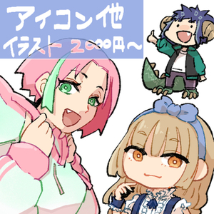 アイコンから立ち絵まで用途に合わせてキャラクター描かせていただきます