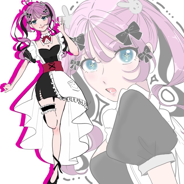 立ち絵・一枚絵・ちびキャラの3点セットを制作します