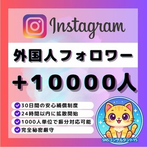 ✨特別価格【💎Instagram】外国人フォロワー＋10,000人増加いたします
