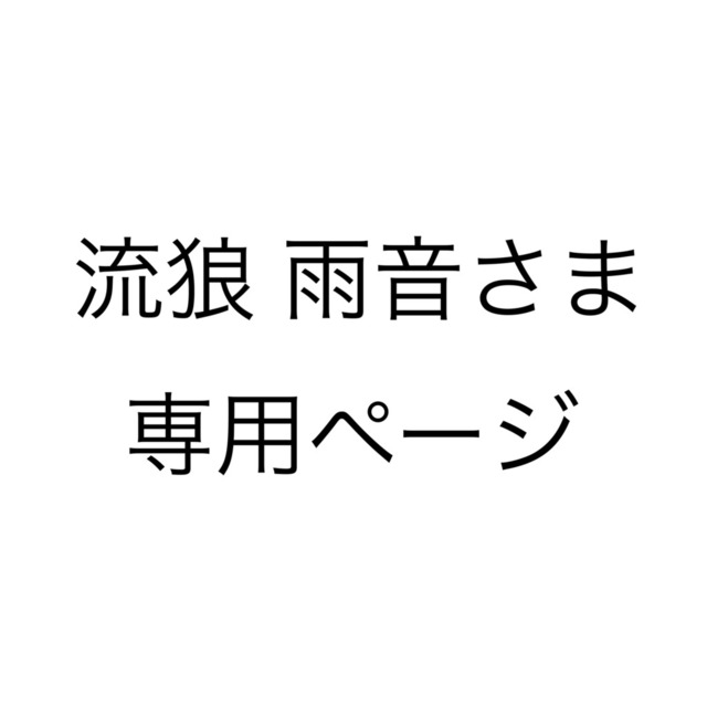 « 流狼 雨音さま 専用 »