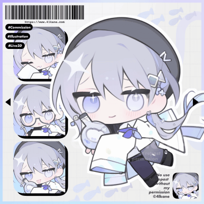 【簡易Live2Dモデルにも！】動くデフォルメイラスト