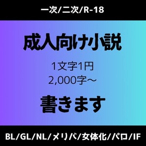 R-18オーダーメイドな小説書きます