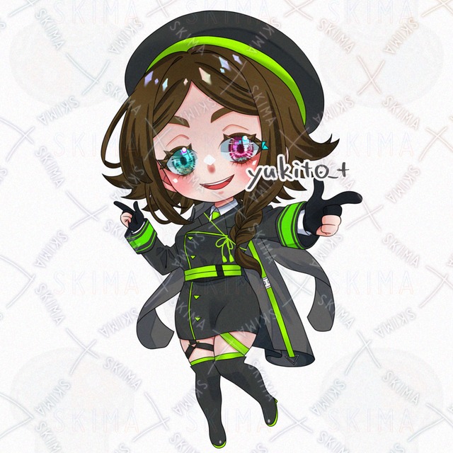 等身低めの可愛いちびキャライラスト制作✨