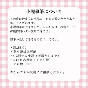 小説執筆いたします