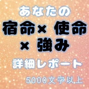 宿命・才能・使命を読み解き詳細レポートします