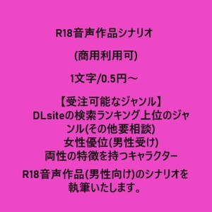 R18音声作品シナリオ【商用利用可】