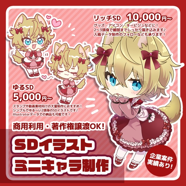 ミニキャラクター（SDキャラ）制作いたします！