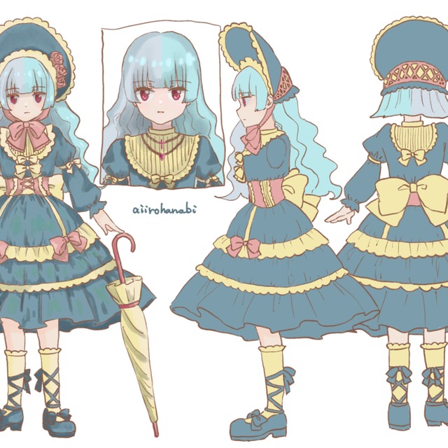 Vtuber・MV・立ち絵・ロリータ系・女の子イラスト制作します【厚塗り】